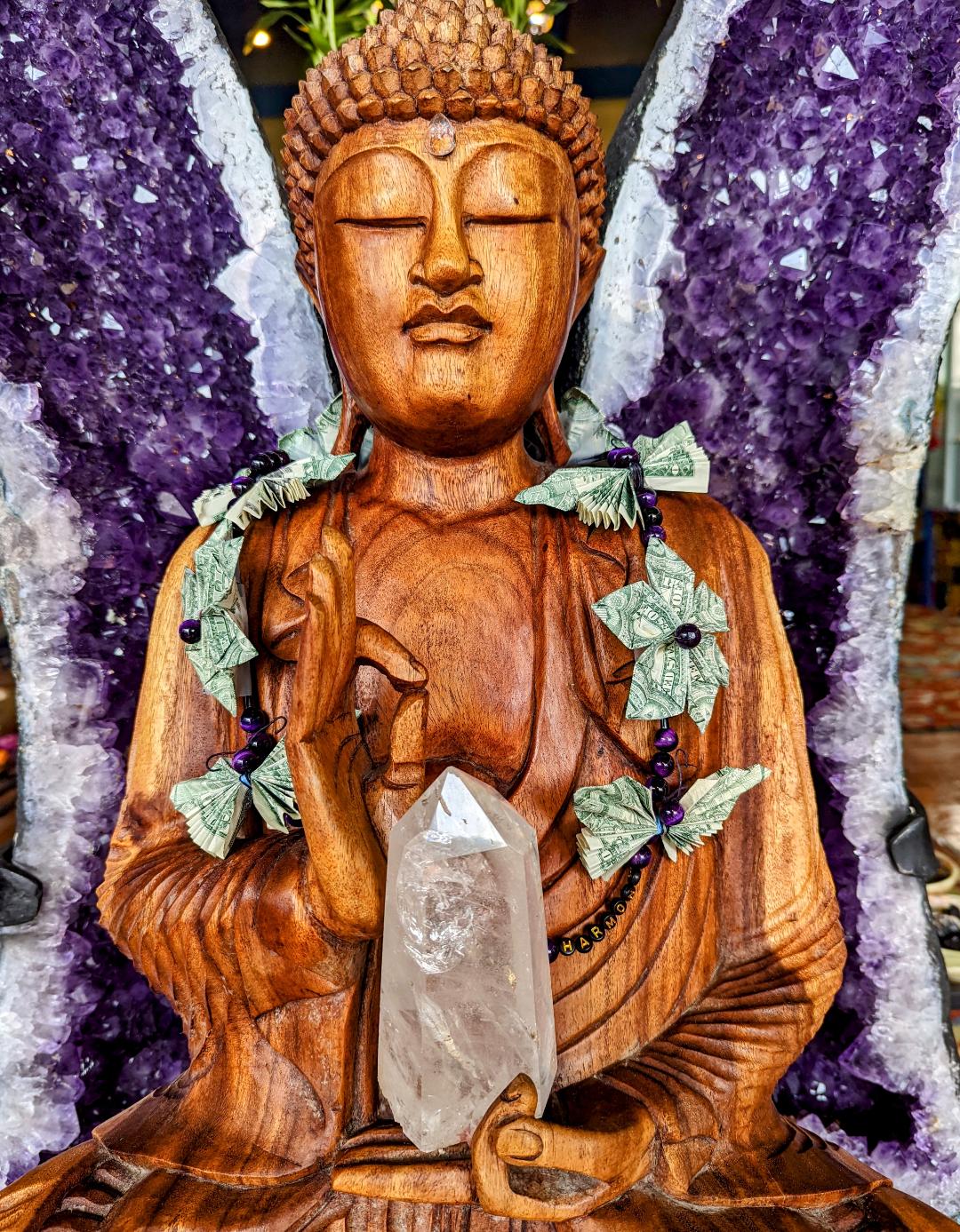 Buddha with Amethyst Wings