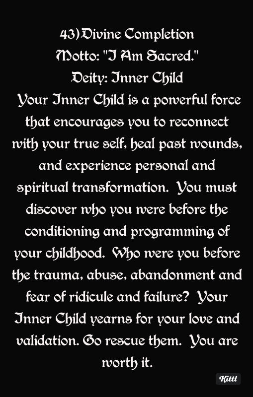 Inner Child Oracle Card back