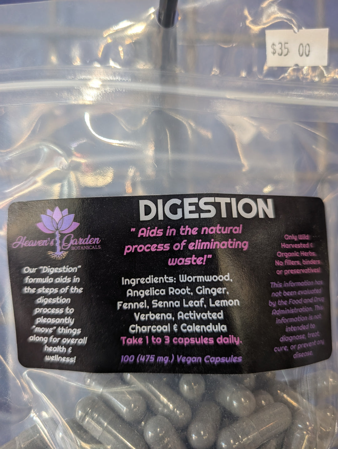 Digestion Vegan 100 Capsules (475 mg.)