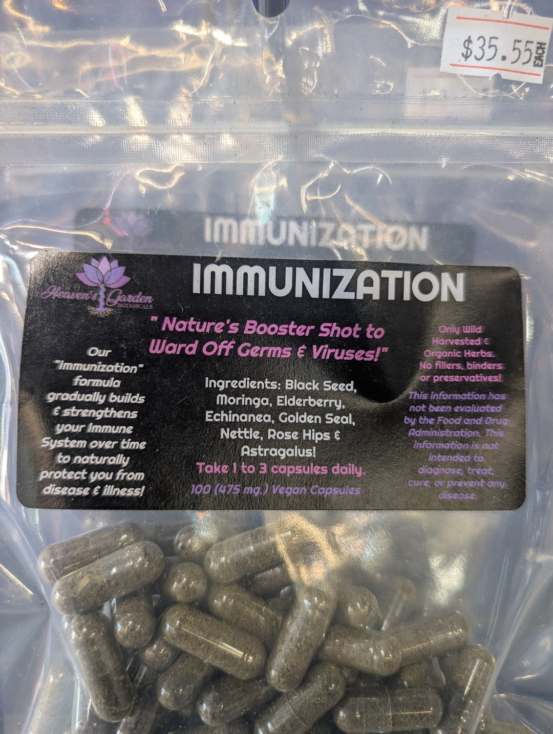 IMMUNIZATION VEGAN 100 CAPSULES (475 mg.)