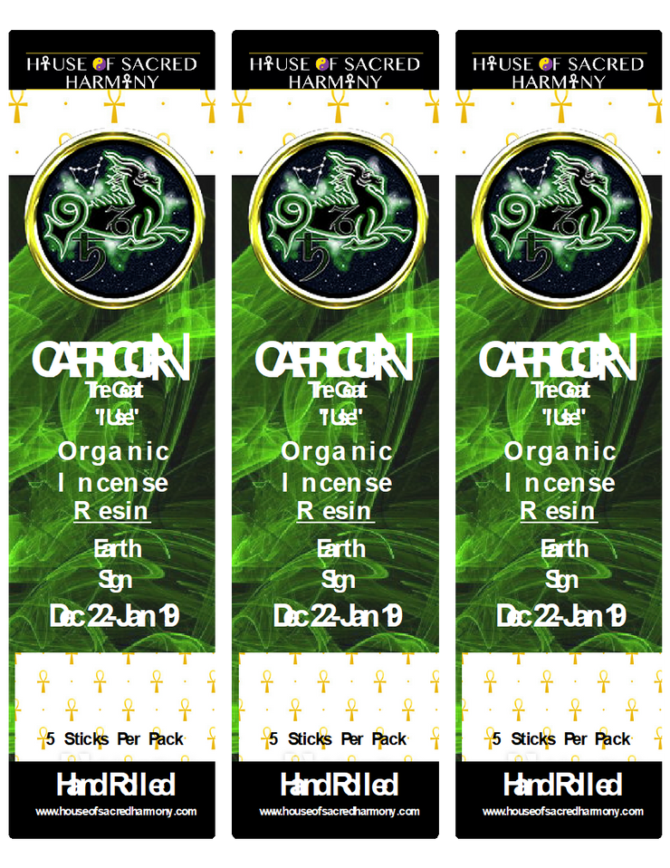 Zodiac Organic Resin Incense Sticks ( 5 natural resin sticks )
